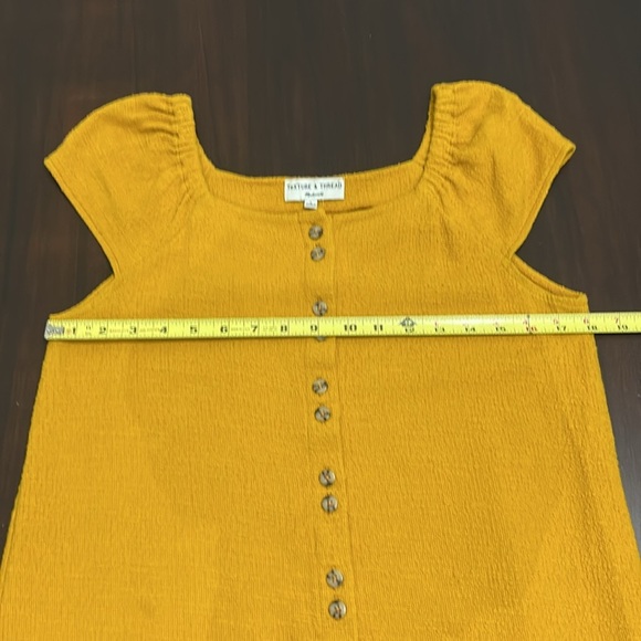 Madewell Texture & Thread Cotton Cap-Sleeve DressTungsten Glow Size S - Picture 4 of 12